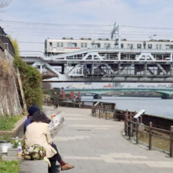 สวนสาธารณะซุมิดะ Sumida Park สวนขึ้นชื่อที่ตั้งอยู่ริมสองฝั่งแม่น้ำซุมิดะ (Sumida River) แม่น้ำสายสำคัญที่ไหลผ่ากลางใจเมืองโตเกียว ซึ่งในช่วงเวลานี้เป็นฤดูที่ดอกซากุระกำลังเริ่มผลิบานต้อนรับนักท่องเที่ยวพอดิบพอดี